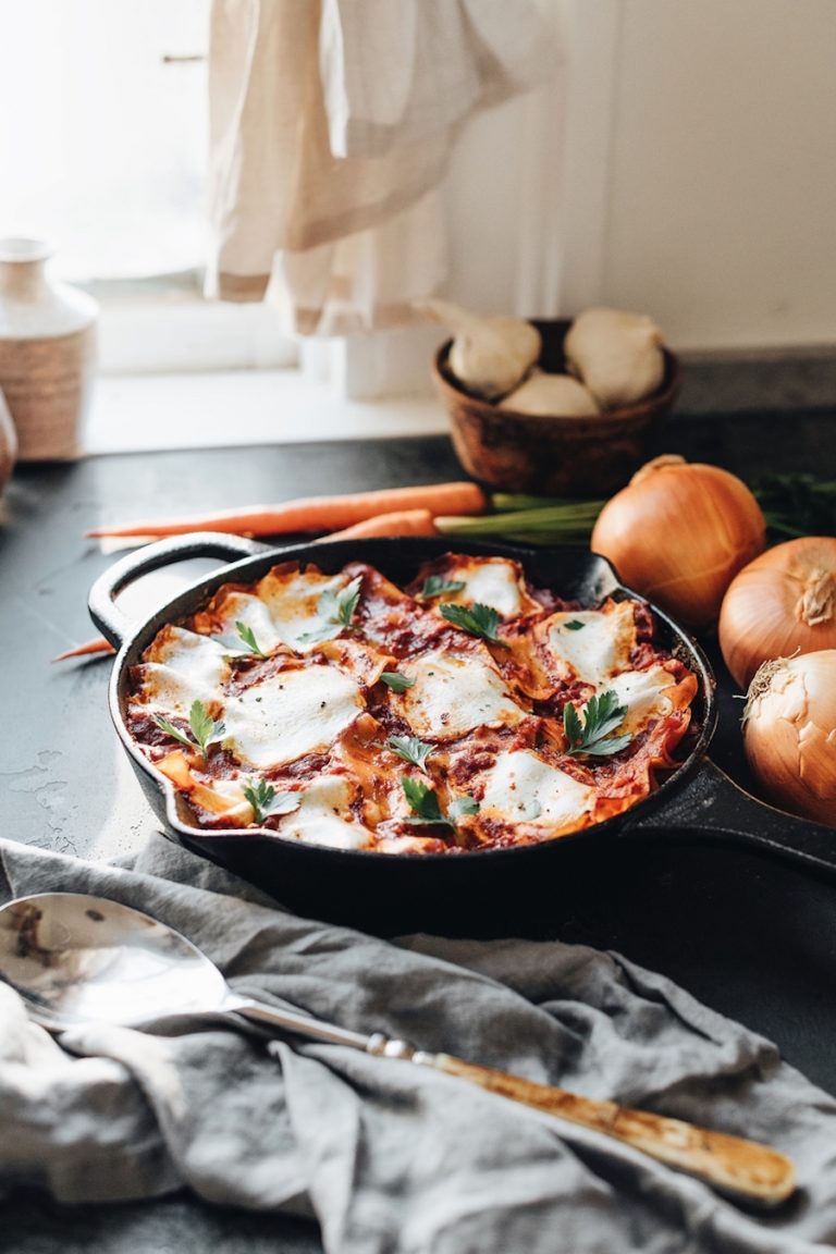 Skillet Eggplant Lasagna Is the One-Pan Dinner You Didn’t Know You Needed in Your Life